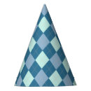 Search for blue paper party hats Tartan