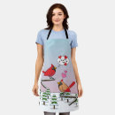 Search for red cardinal aprons Snow