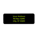 Search for yellow and black return address labels Simple