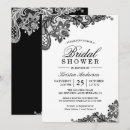 Search for black white lace bridal shower invitations Classy