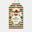 Search for cute reindeer gift tags Red and green