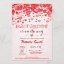 Search for valentines day baby pregnancy invitations Red and pink hearts