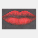 Search for lips rectangle stickers Red