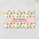 Search for cupcake pattern business cards Baker