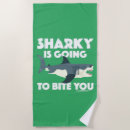 Search for funny sayings beach towels Shark