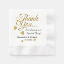 Search for gold and white wedding napkins Heart