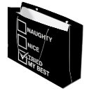 Search for naughty santa gift bags Red