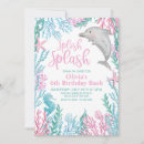 Search for coral birthday invitations Dolphin