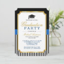 Search for blue and black graduation invitations Gold