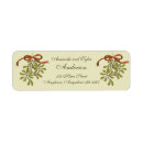 Search for red ribbon return address labels Calligraphy