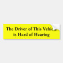 Search for hearing bumper stickers Driving