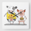 Search for pig funny clocks Farm animals