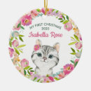 Search for cat girl and christmas tree decorations Baby girl