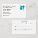 Search for implants business cards Dentistry