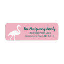 Search for flamingo bird return address labels Green