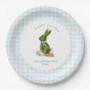 Search for blue and white rabbit plates Watercolor