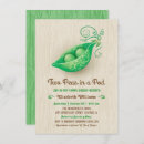 Search for two peas in a pod baby shower invitations Gender neutral