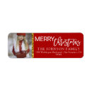 Search for red glitter return address labels Gold