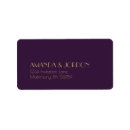 Search for plain purple return address labels For her