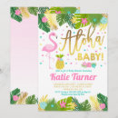Search for aloha baby shower invitations Flamingo