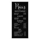 Search for hair salon price lists Black and white