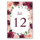 Search for burgundy and blush table cards Roses