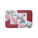 Search for cherry blossom bath mats Red