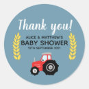 Search for tractor baby shower stickers Boy