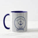 Search for anchor and rope mugs Navy blue