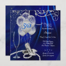 Search for royal blue silver birthday invitations Elegant