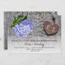 Search for blue hydrangea rehearsal dinner invitations Rustic