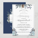 Search for navy silver anniversary invitations Elegant