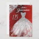 Search for red gown invitations Silver