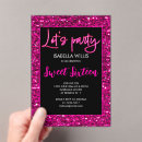 Search for acrylic sweet 16 invitations Pink