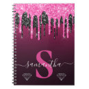Search for hot pink glitter notebooks Stylish