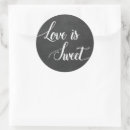 Search for love is sweet stickers Black