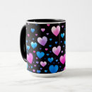 Search for blue heart mugs Girly