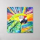 Search for colourful bird canvas prints Vintage