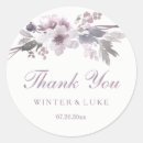 Search for purple thank you wedding stickers Watercolor