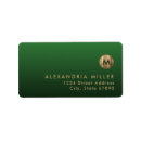 Search for metallic return address labels Monogrammed