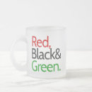 Search for black red green mugs Juneteenth