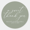 Search for sage green thank you stickers Elegant simple rustic