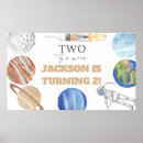 Search for space birthday posters Two the moon