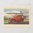 Search for vintage fire trucks postcards Red