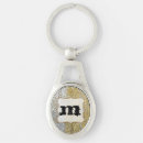 Search for grunge monogram key rings Gold