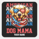 Search for usa flag and dog stickers Golden retriever