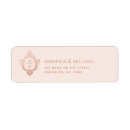 Search for rose gold return address labels Blush pink