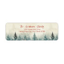 Search for snowy trees return address labels Vintage