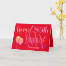 Search for 85th birthday cards Red