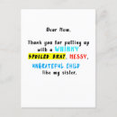 Search for new sibling cards Sister